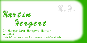 martin hergert business card